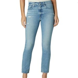 JOES Distressed High Rose Ankle Crop Straight Leg Jeans